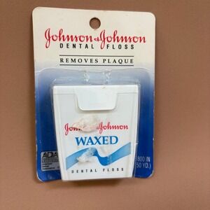 Vintage 1991 Johnson & Johnson Waxed Dental Floss 50 Yd Sealed New Old Stock 90s